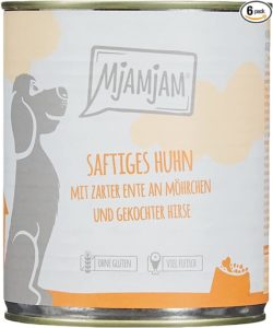 MjAMjAM - Premium Nassfutter für Hunde - saftiges Huhn mit zarter Ente an Möhrchen