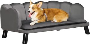 Pawhut Hundesofa mit Rückenlehne Haustiersofa