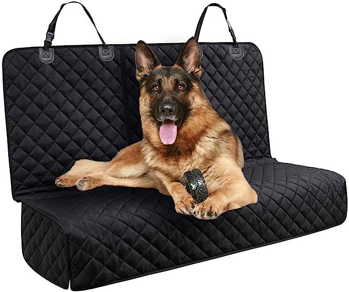 DakPets Hundedecke Auto Rückbank - Wasserfeste Autoschondecke Hund Rücksitz - Rutschfester Rücksitzschoner Hund mit Gurtzugang